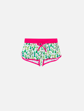 Prickly Plant Shorts for Little Girl - MC2 Saint Barth