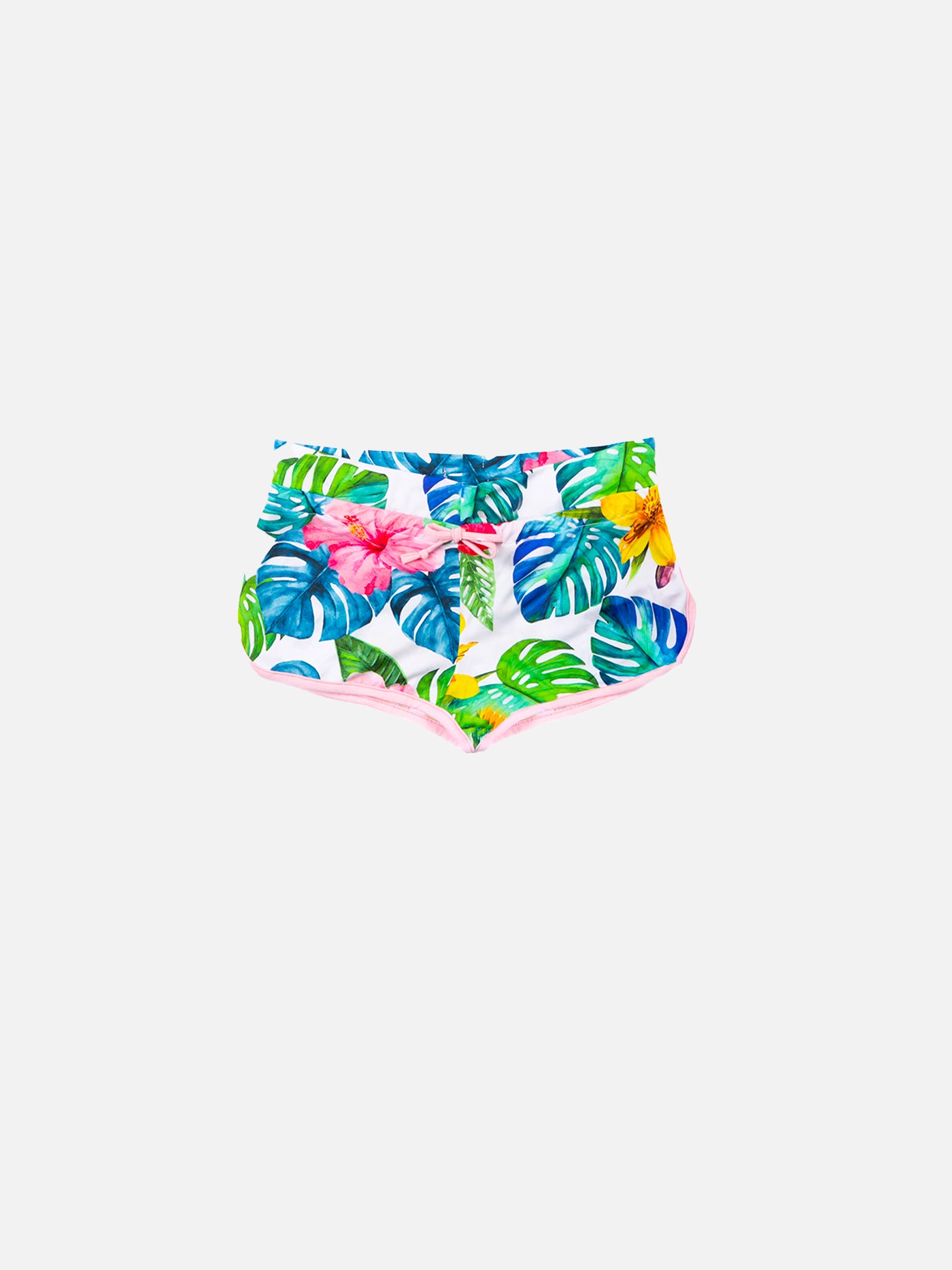 Multicolor flowers print girl beach shorts - MC2 Saint Barth