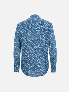 Man muslin cotton shirt Sikelia with crabs print - MC2 Saint Barth