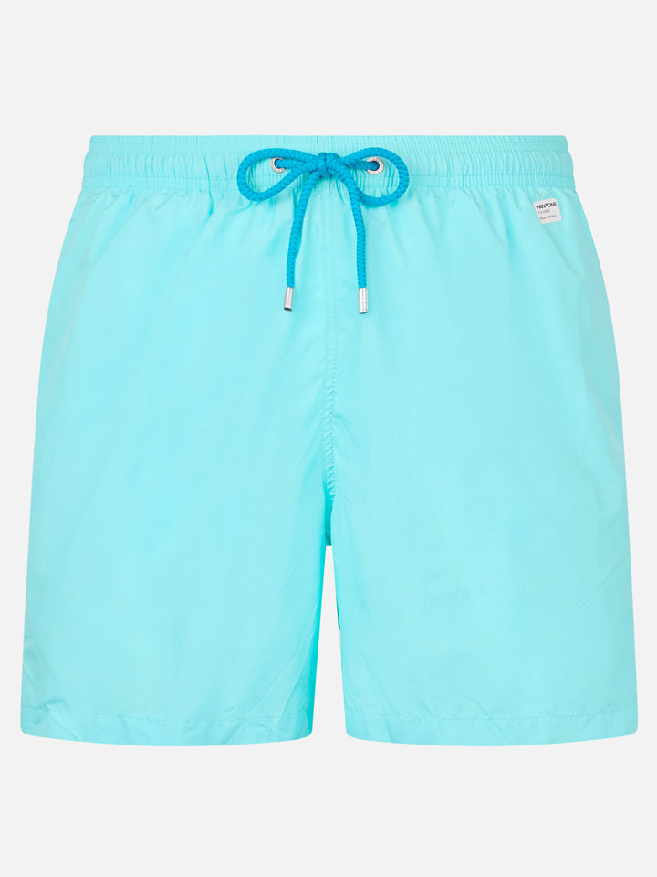 Man lightweight fabric water green swim shorts Lighting Pantone | PANTONE® SPECIAL EDITION - MC2 Saint Barth