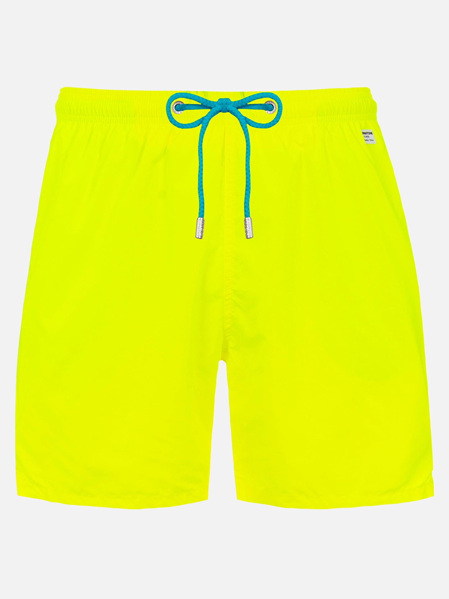 Man lightweight fabric fluo yellow swim shorts Lighting Pantone | PANTONE® SPECIAL EDITION - MC2 Saint Barth