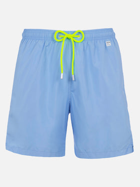Man lightweight fabric sky blue swim shorts Lighting Pantone | PANTONE® SPECIAL EDITION - MC2 Saint Barth