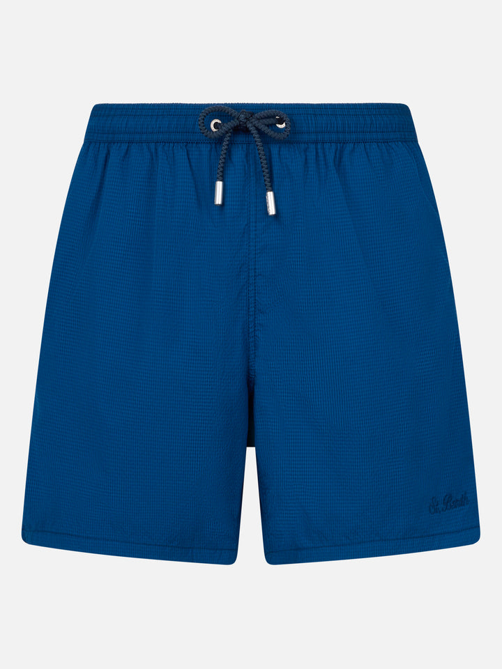 Seersucker classic light swim shorts Patmos - MC2 Saint Barth