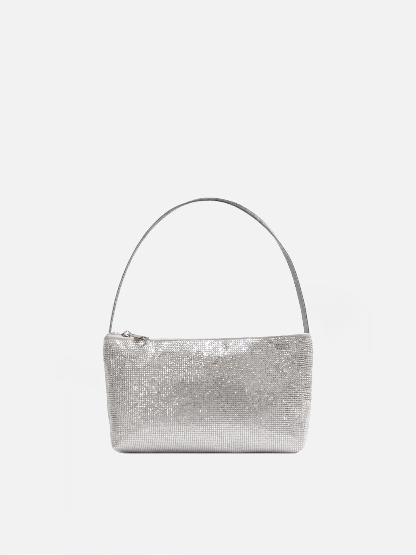 Mini bag with silver rhinestones