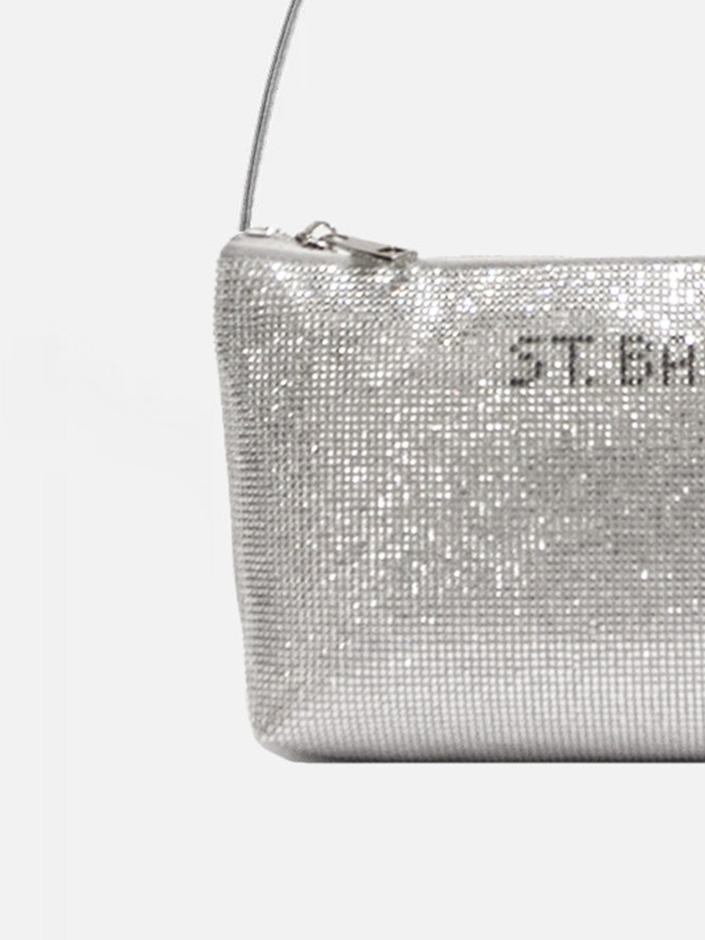 Mini bag with silver rhinestones