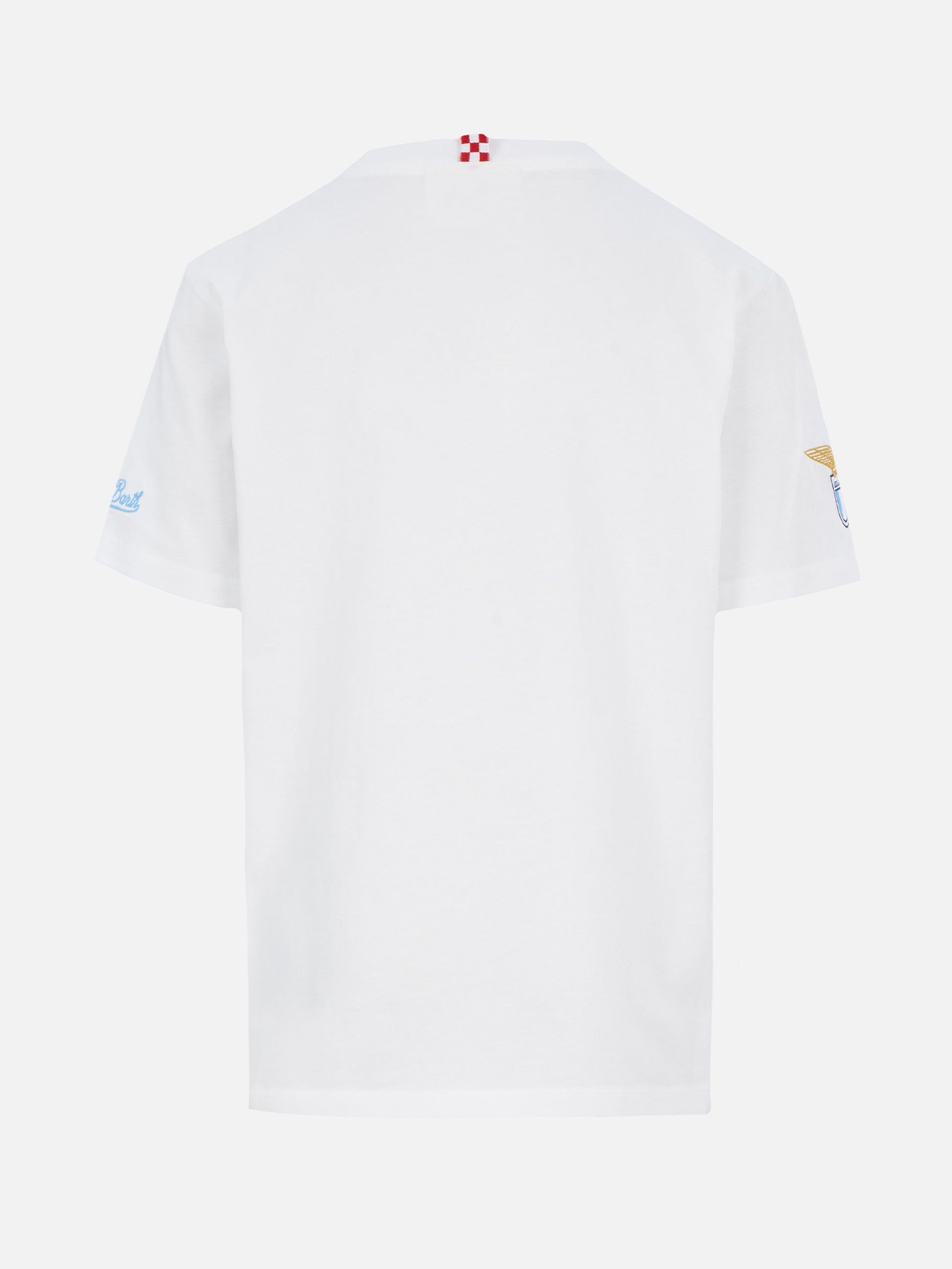 Cotton t-shirt with Di Padre in Figlio embroidery | SS LAZIO SPECIAL EDITION - MC2 Saint Barth