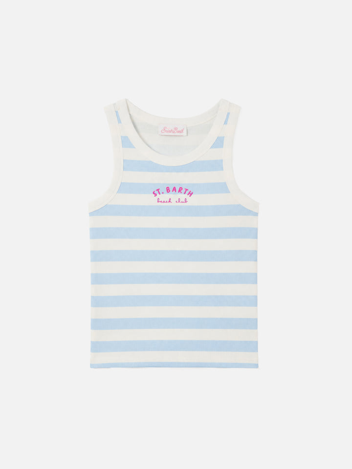 Ada gestreiftes Tanktop aus gerippter Baumwolle