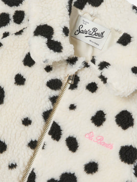Chaqueta teddy color crema Abel con estampado dálmata | Special edition 