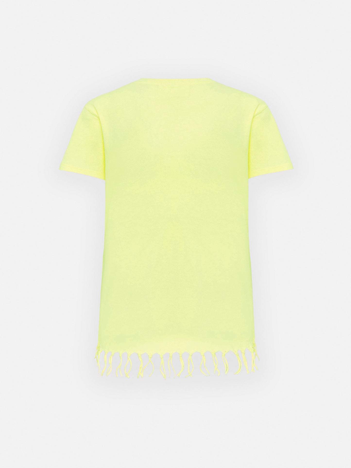 Abbey dress with fringes and  St. Barth local print