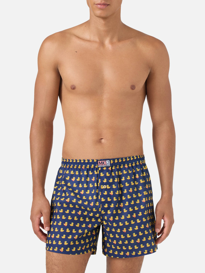 Boxer Adam in cotone con stampa paperelle