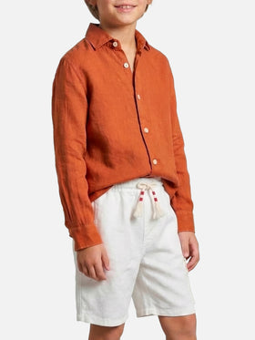 Agnes orange linen shirt