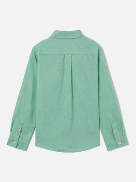 Chemise Agnes vert sauge en lin 