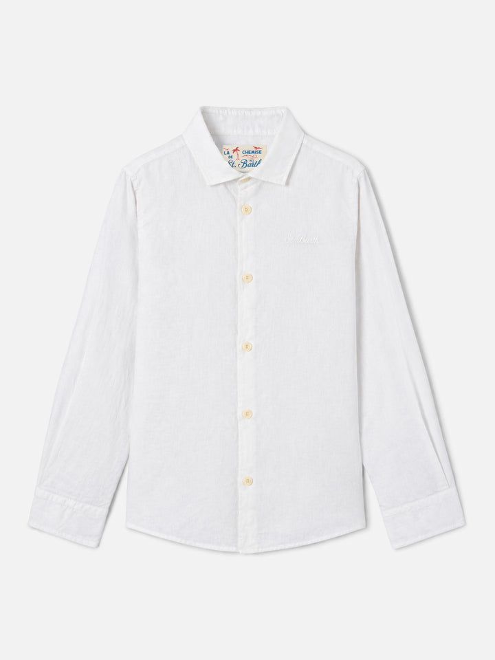 Camisa Agnes White en lino 