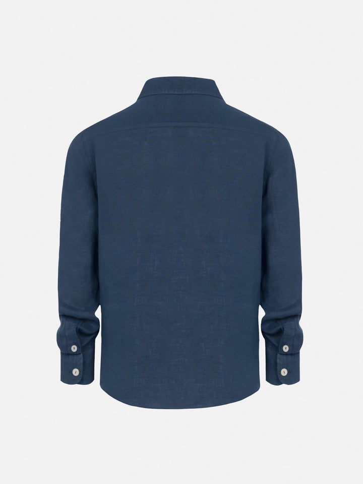 Agnes navy blue linen shirt - MC2 Saint Barth