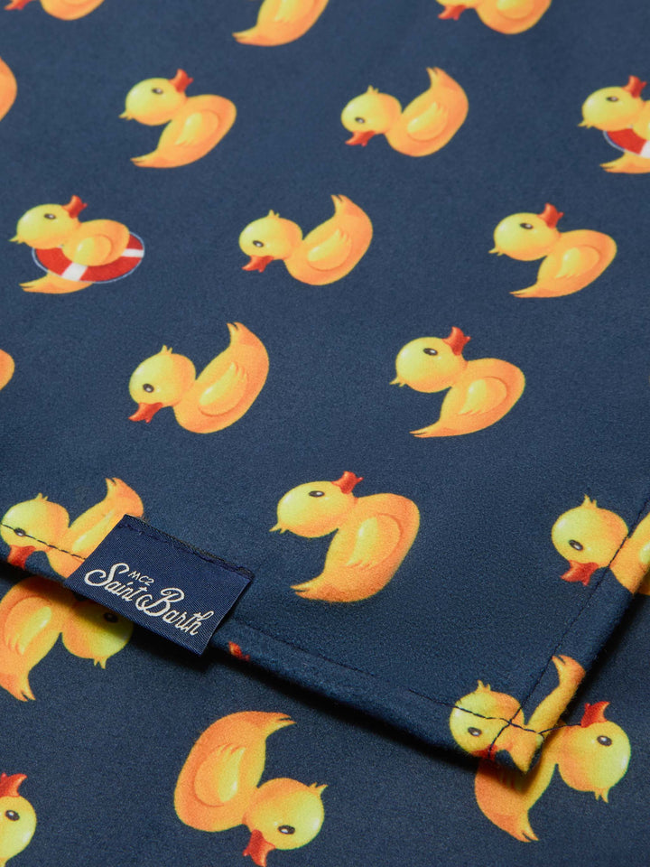 Telo mare Aidan con stampa Ducky e logo