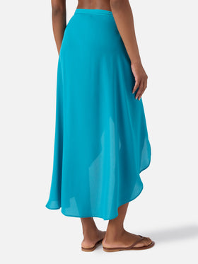 Aida short pareo in teal green