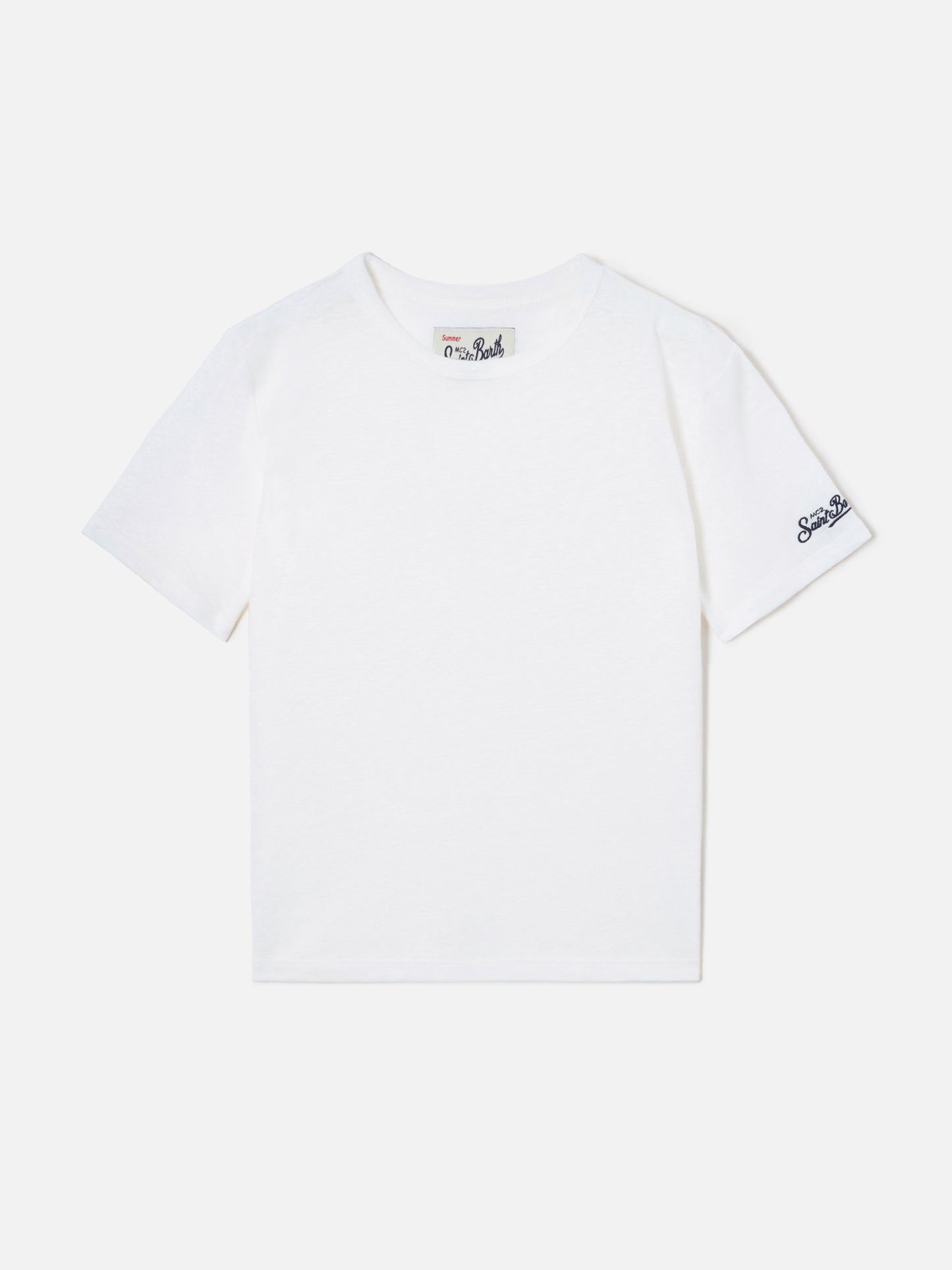 Alex t-shirt in white pure linen