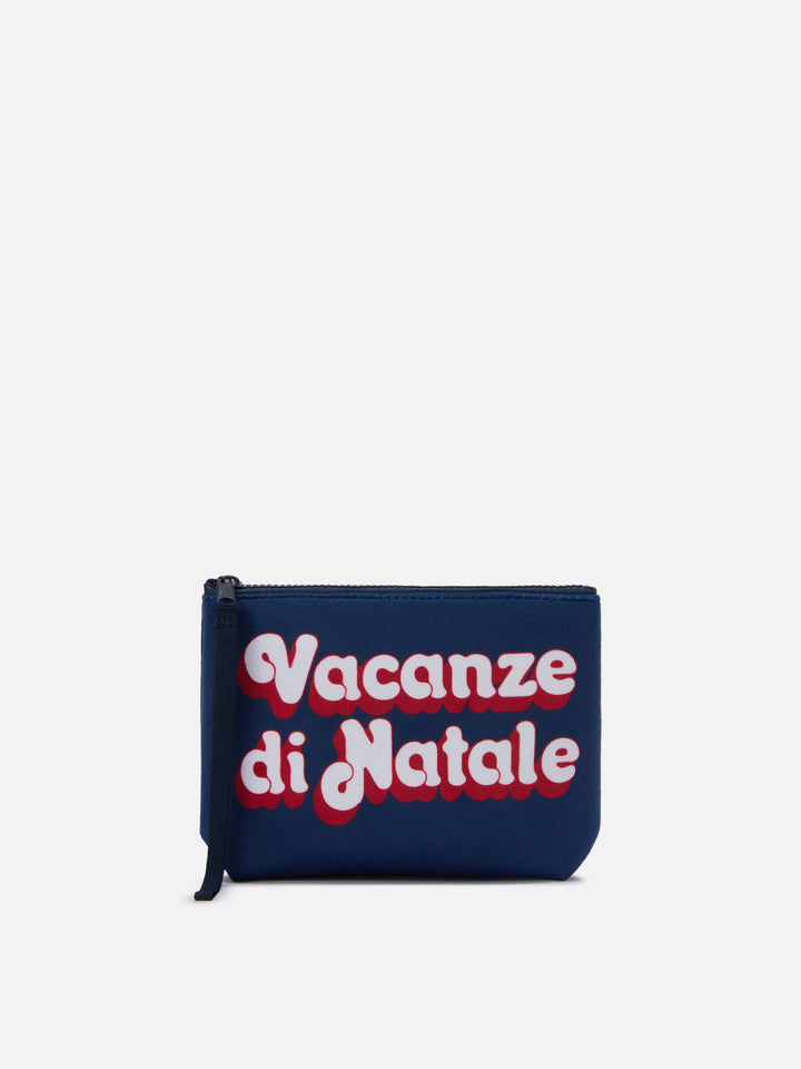 Pochette Aline effetto lana con stampa Vacanze di Natale | VACANZE DI NATALE SPECIAL EDITION