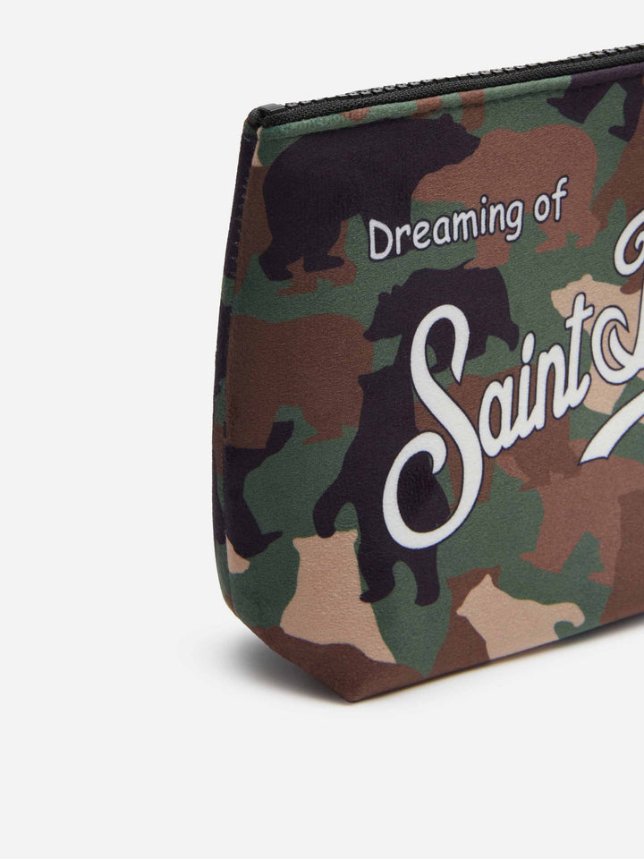 Wooly pochette Aline with bear camouflage all over print - MC2 Saint Barth