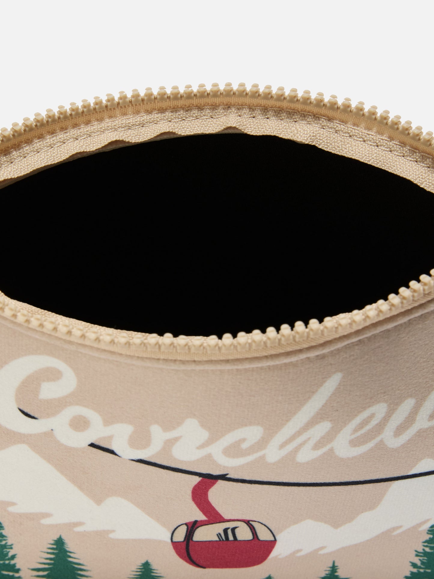 Pochette Aline effetto lana con stampa Courchevel