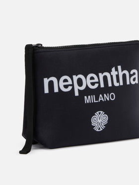 Aline Pouch in wool-effect fabric with Nephenta print | NEPENTHA SPECIAL EDITION