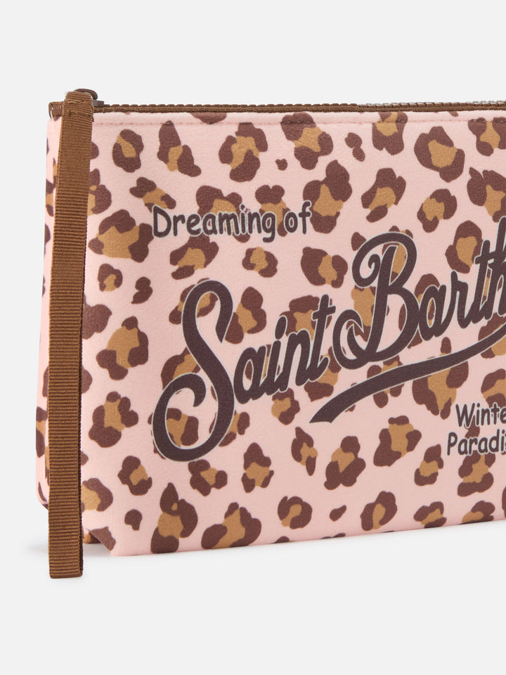 Aline pochette con estampado de leopardo 