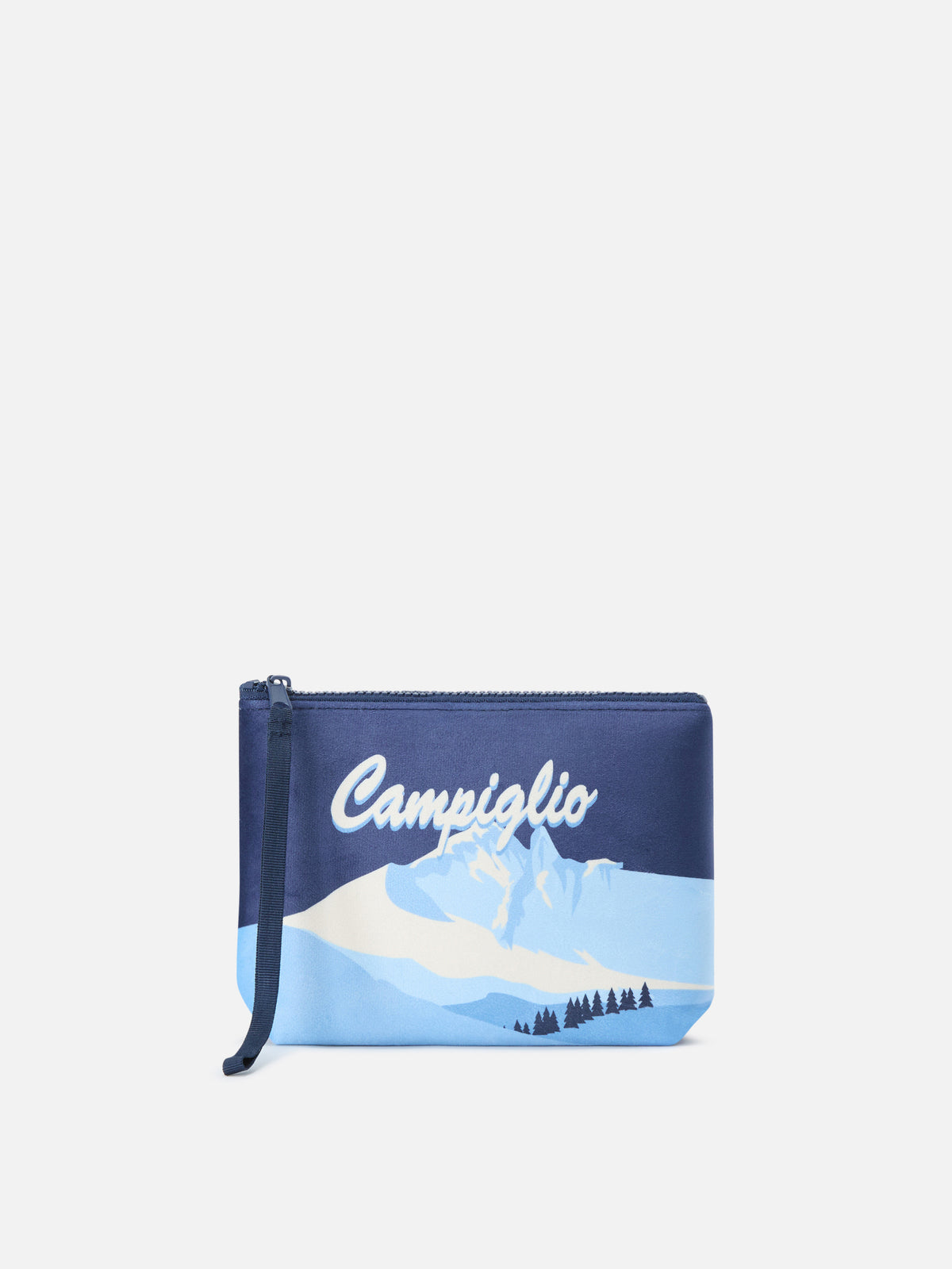 Navy blue Aline pochette with Campiglio print