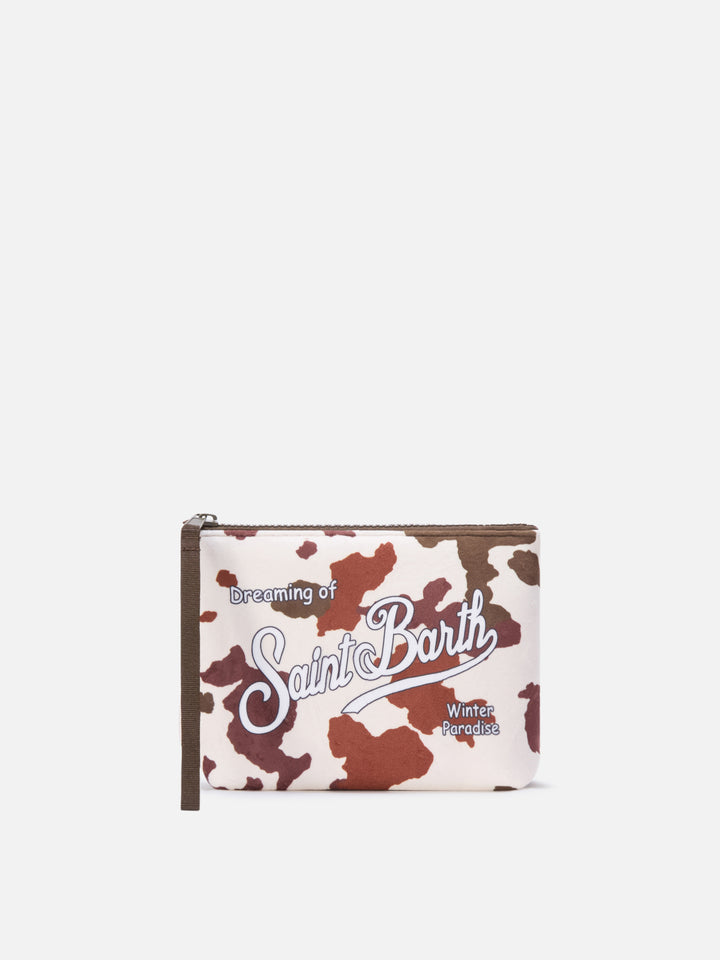 Aline pochette con estampado de vaca 