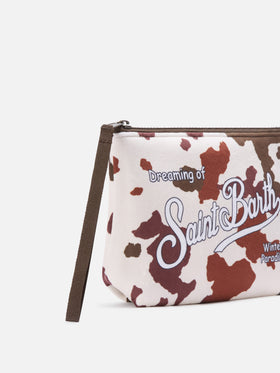 Aline pochette with cow print