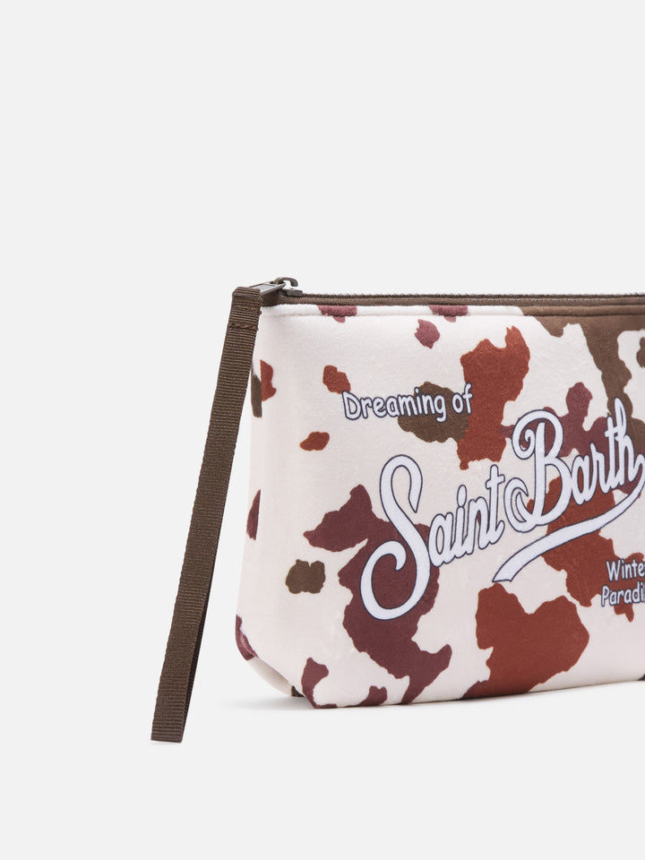 Aline pochette con estampado de vaca 
