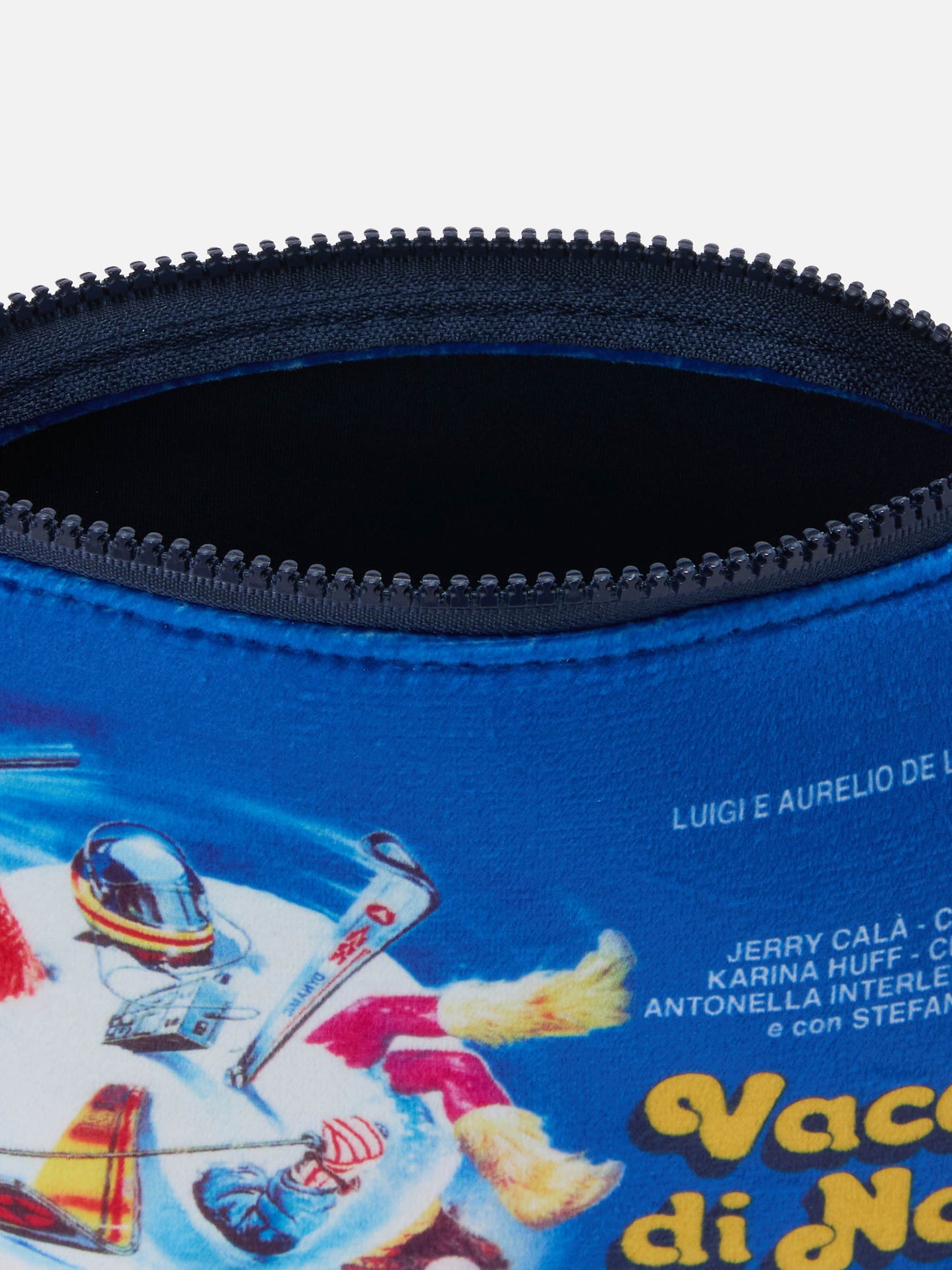 Wollpochette Aline mit Vacanze di Natale-Filmdruck | VACANZE DI NATALE SONDERAUSGABE