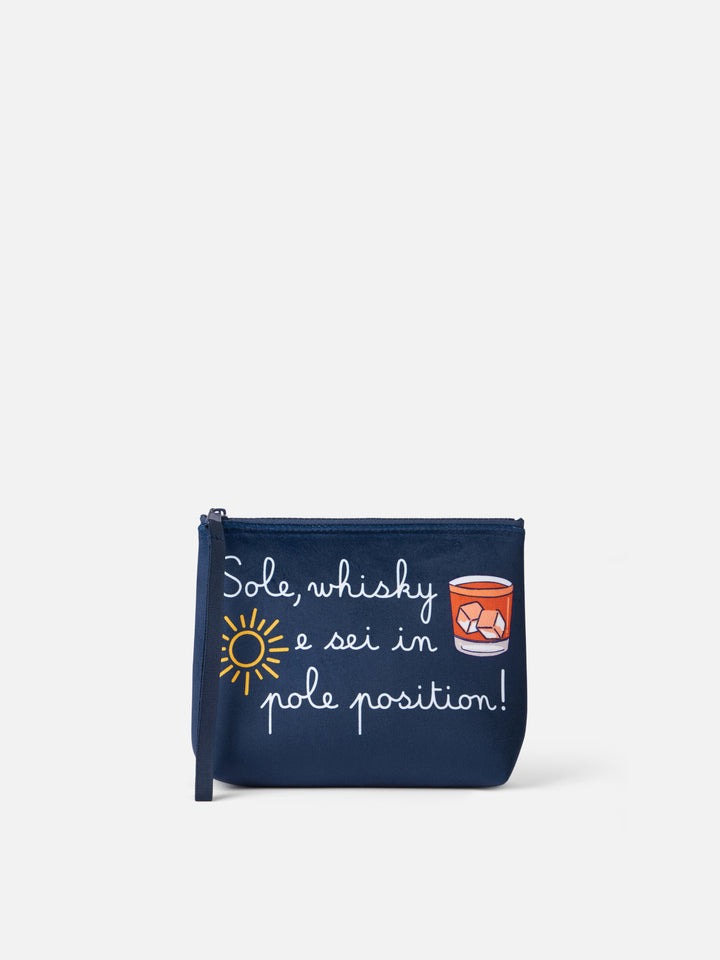 Wooly pochette Aline with Sole, whisky...print | VACANZE DI NATALE SPECIAL EDITION - MC2 Saint Barth