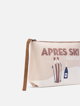 Beiger Aline pochette mit Après-Ski-Print 