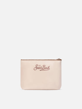 Beiger Aline pochette mit Après-Ski-Print 