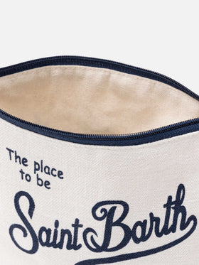 Aline off-white linen pochette - MC2 Saint Barth