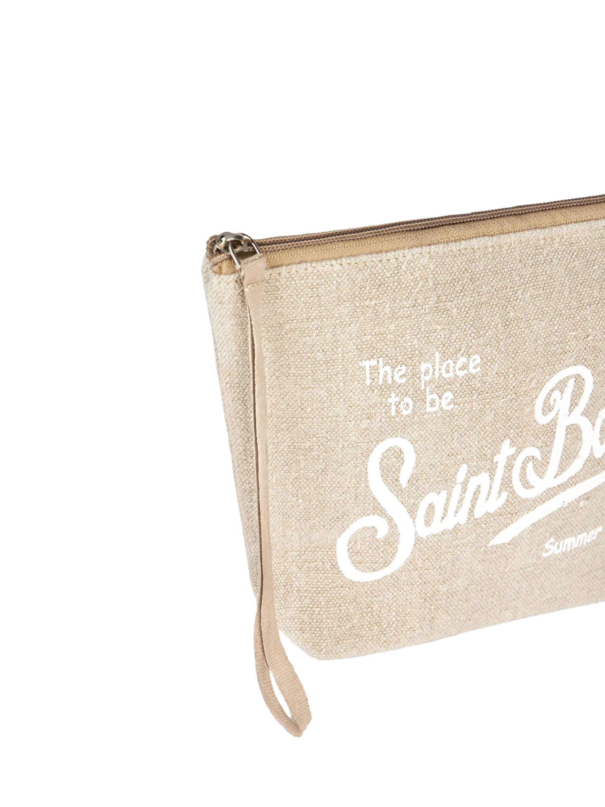 Aline beige linen pochette - MC2 Saint Barth