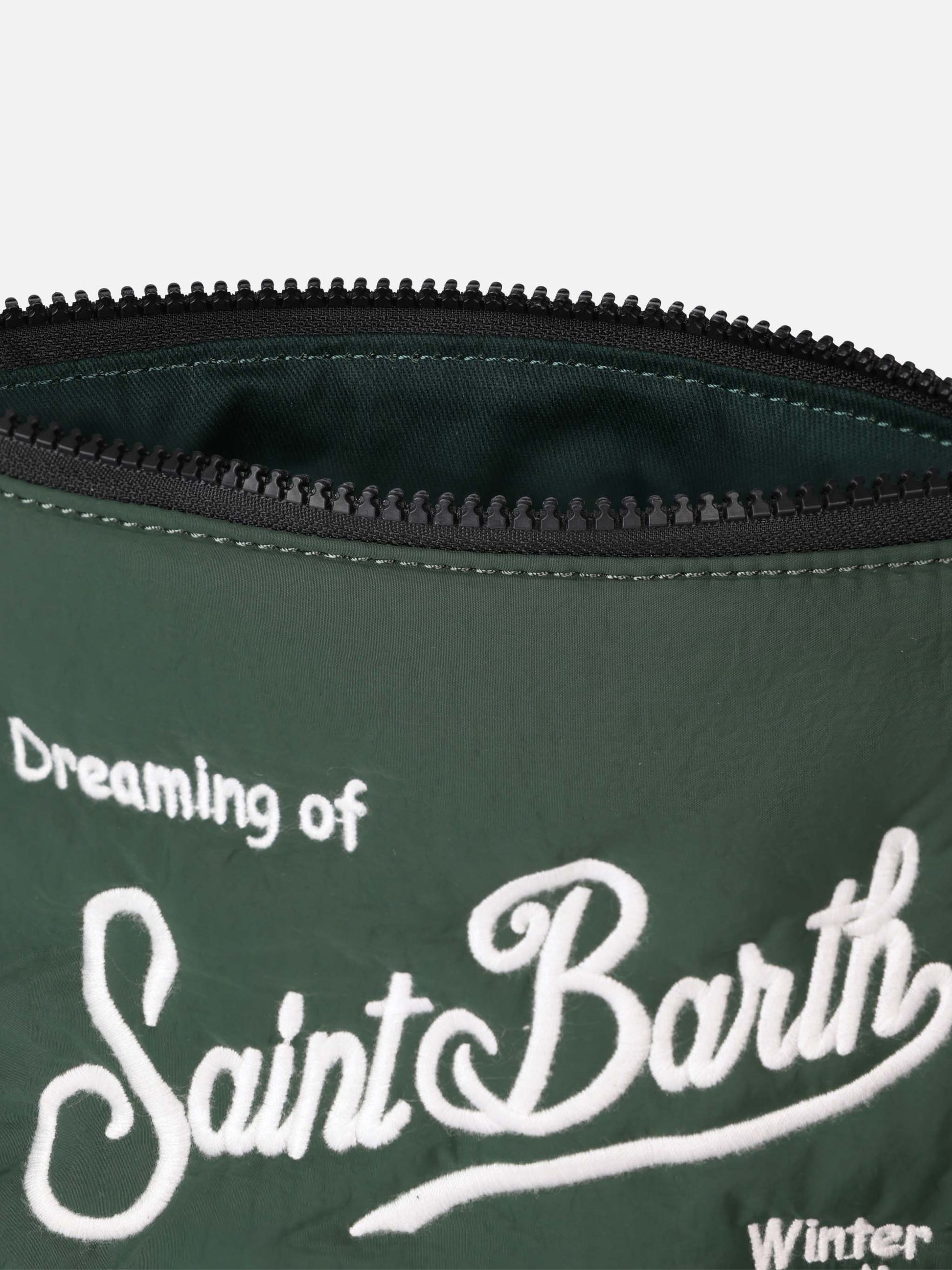 Green puffer pochette Aline with logo embroidery - MC2 Saint Barth