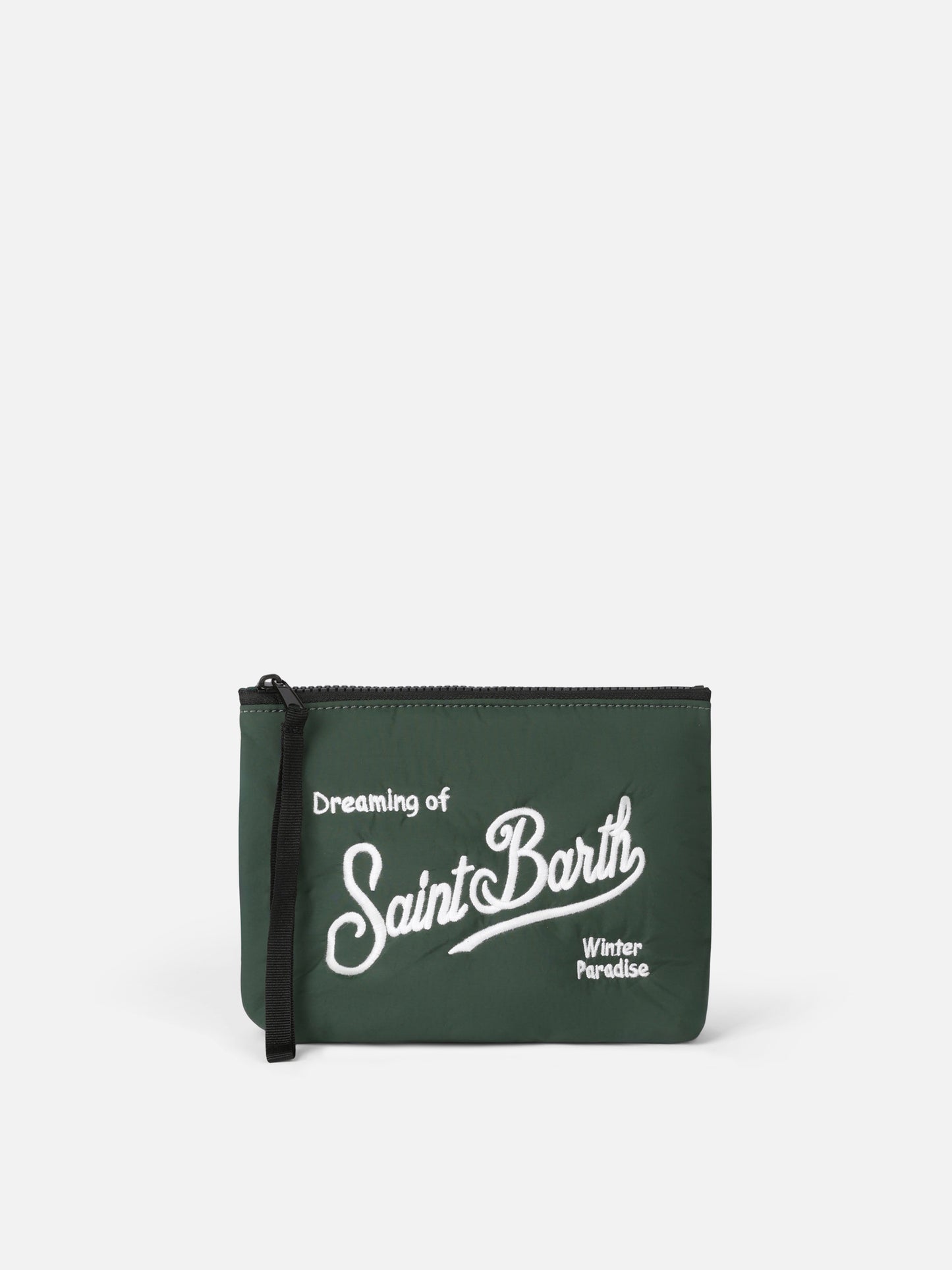 Green puffer pochette Aline with logo embroidery - MC2 Saint Barth