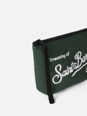 Green puffer pochette Aline with logo embroidery - MC2 Saint Barth