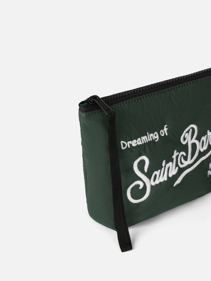 Green puffer pochette Aline with logo embroidery - MC2 Saint Barth