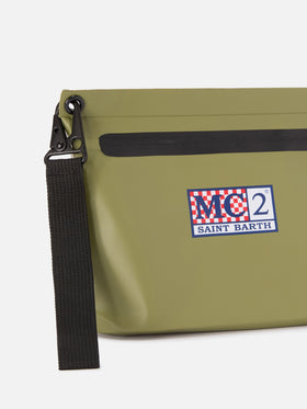 Aline Aqua Waterproof PVC military green pouch