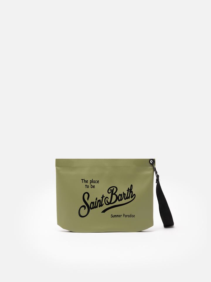 Aline military green water-resistant pochette - MC2 Saint Barth