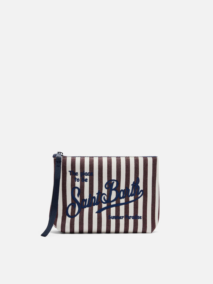 Aline striped denim effect pochette - MC2 Saint Barth
