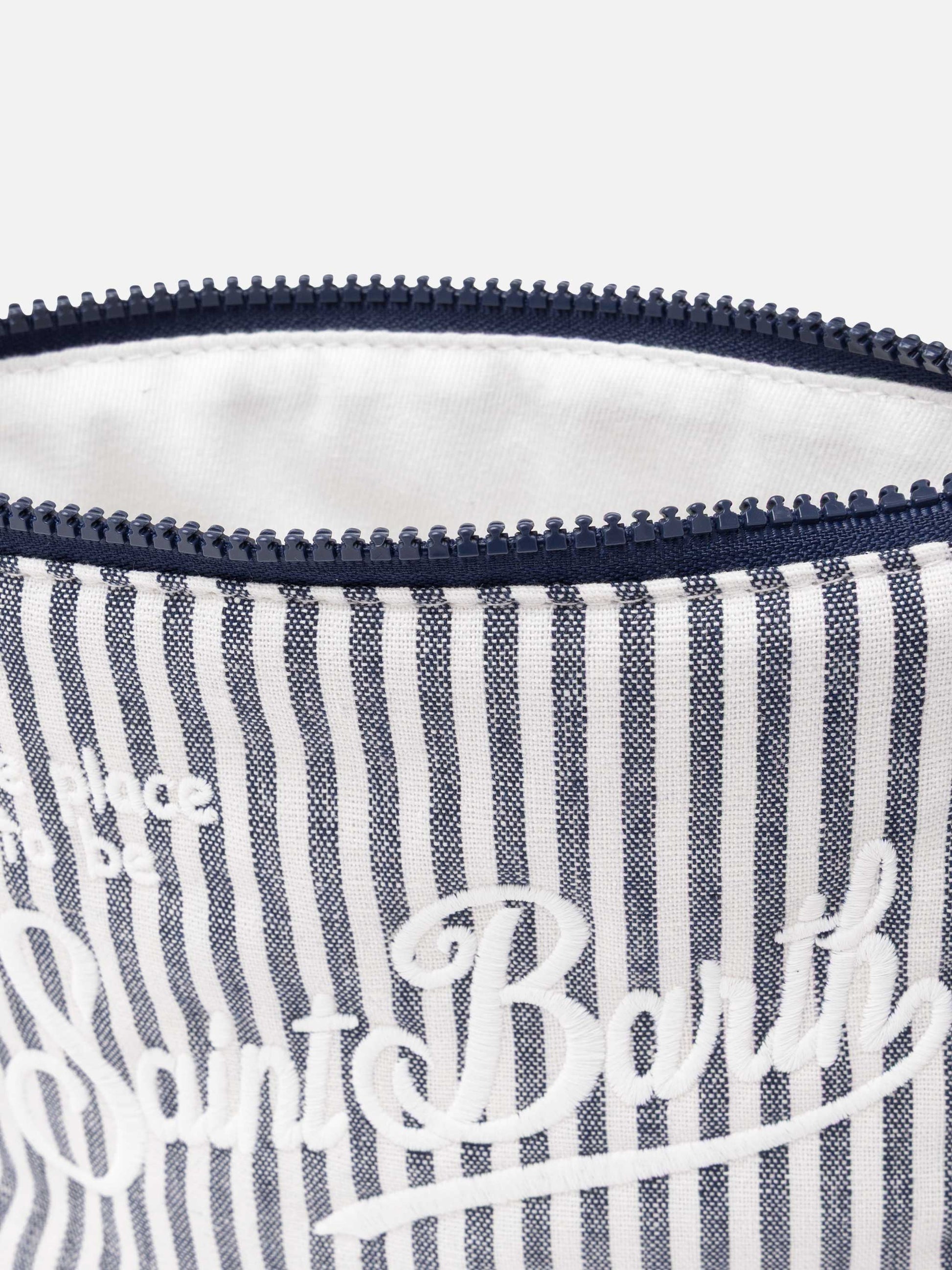 Aline Soft cotton linen pochette with striped print - MC2 Saint Barth