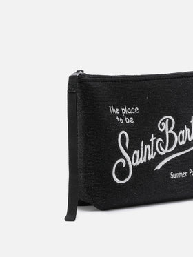 Aline Lurex black shimmer pouch