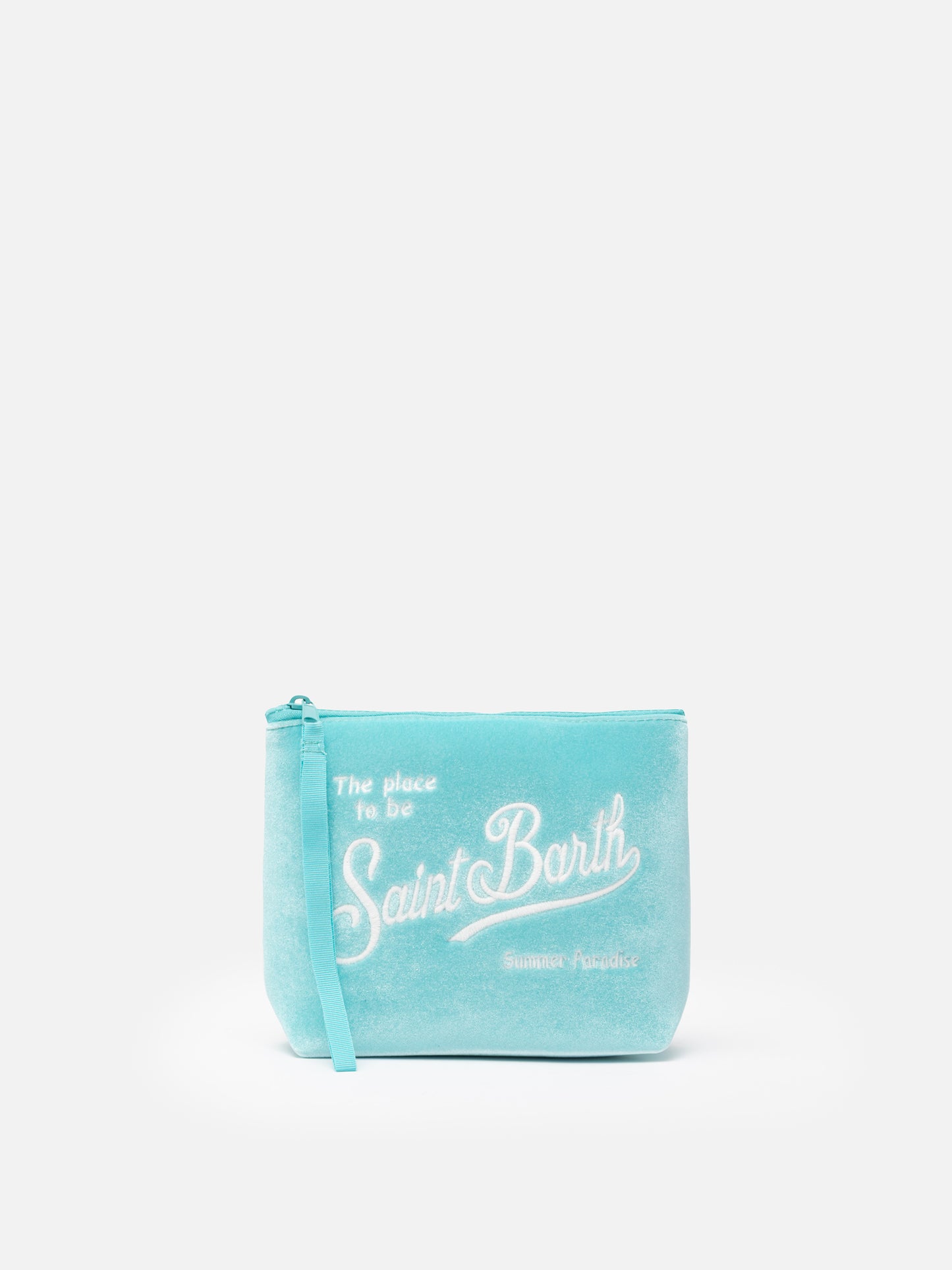 Aline water green velvet pochette - MC2 Saint Barth