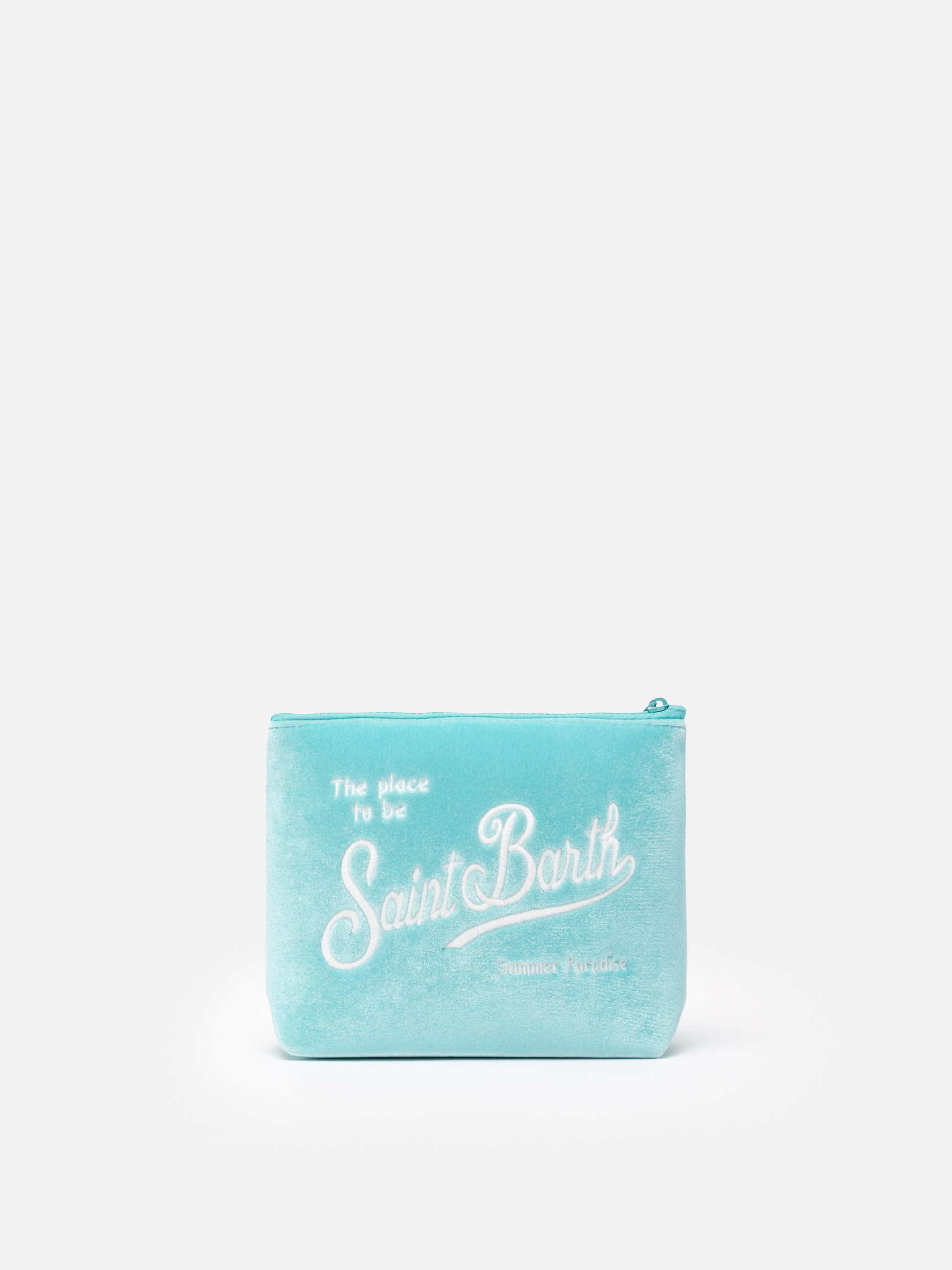 Aline water green velvet pochette - MC2 Saint Barth