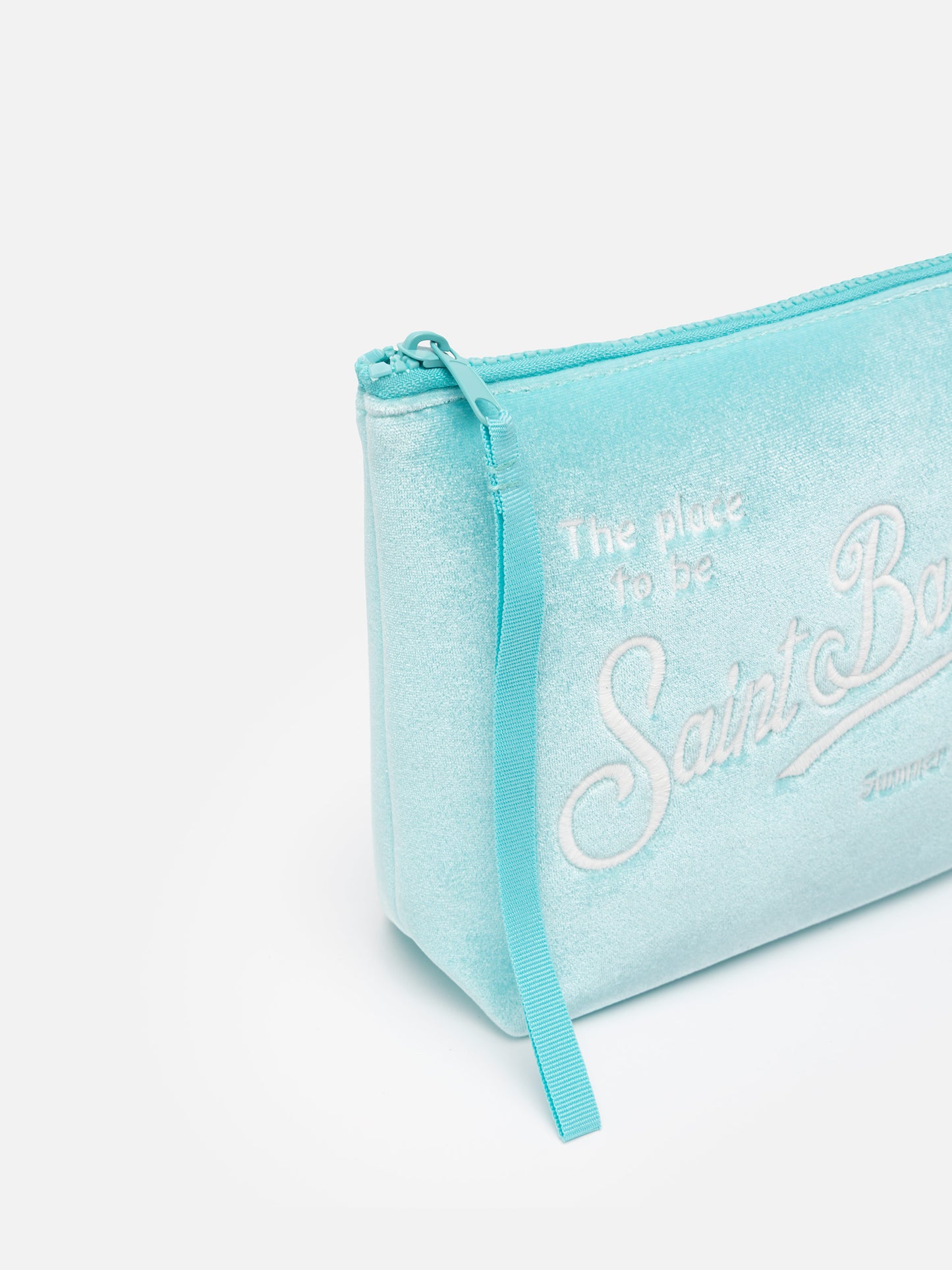 Aline water green velvet pochette - MC2 Saint Barth