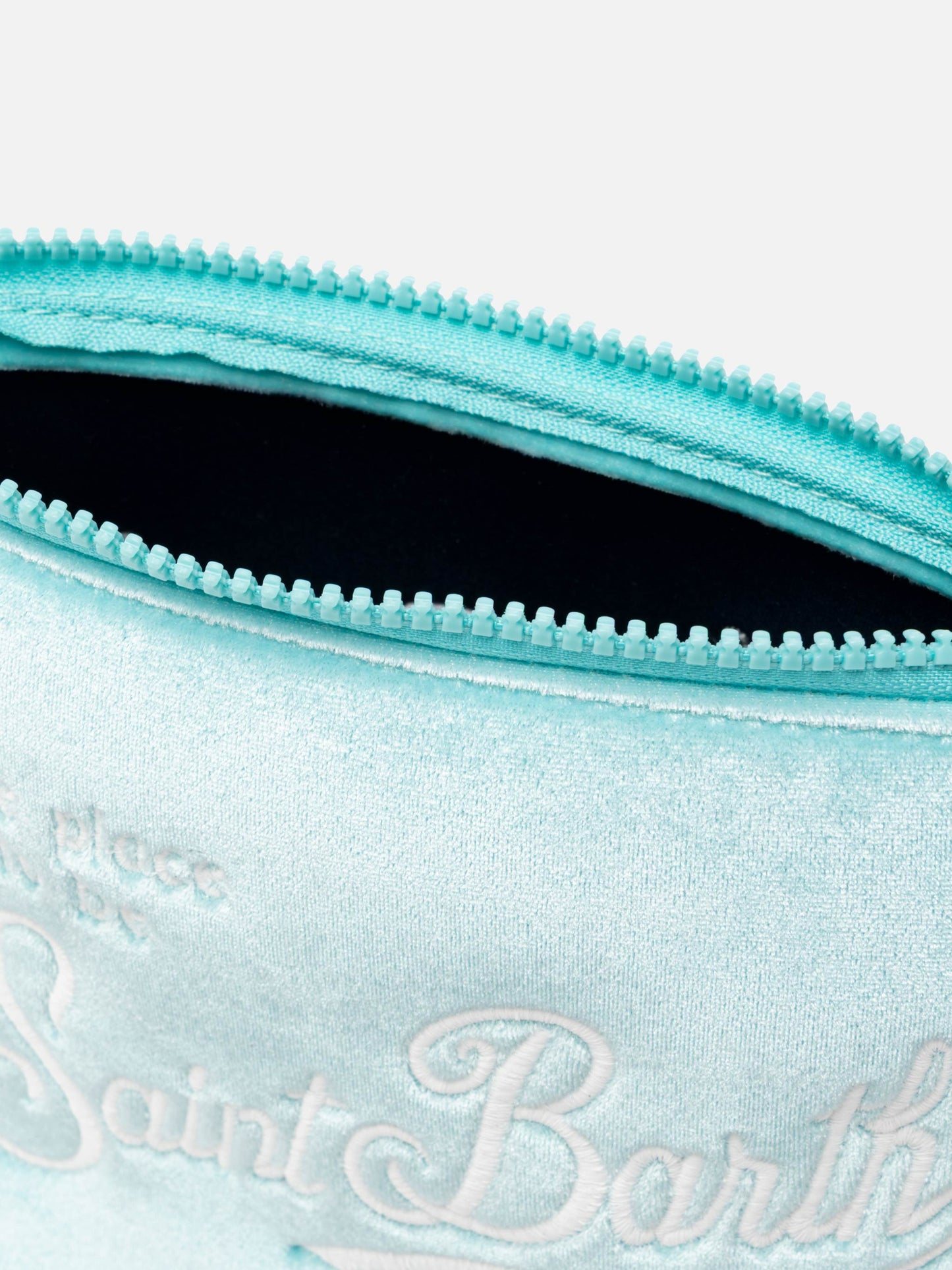 Aline water green velvet pochette - MC2 Saint Barth
