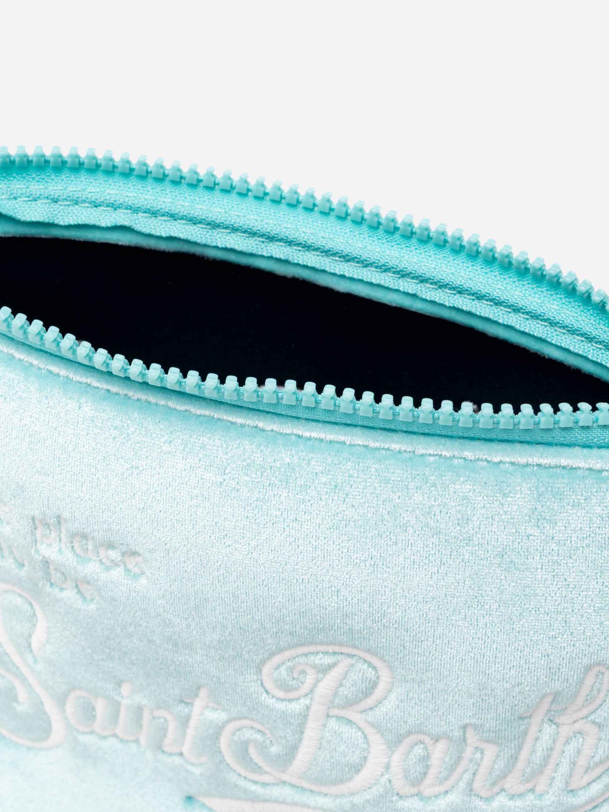 Aline water green velvet pochette - MC2 Saint Barth